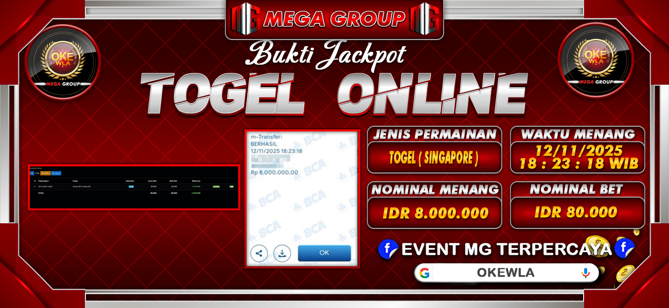 Bukti JP situs Okewla hari Rabu, 12 November 2025